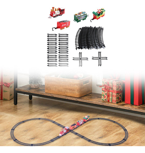 Juego De Tren Eléctrico Navideño, Tren De Juguete Para