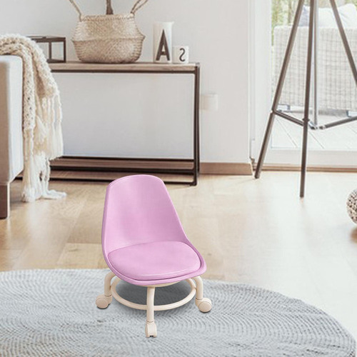 . Silla Con Asiento De Ruedas Taburete De Pedicura Rosa