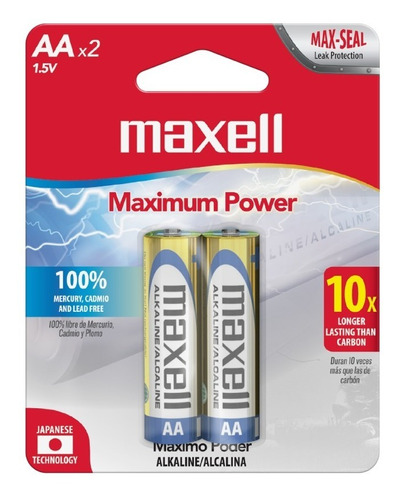 Bateria Maxell Doble A 2 Unidades Aa