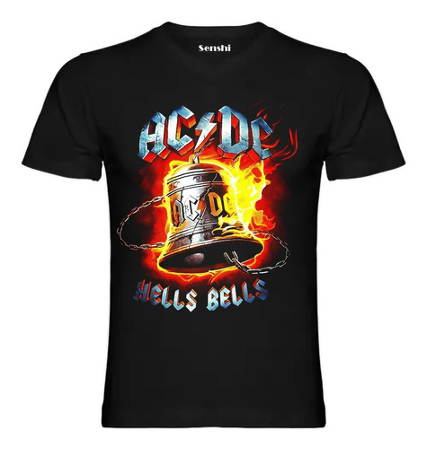 Polera Unisex Rock Acdc Estampada Dtf Cod 001