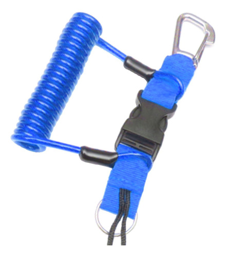 Cordón De Seguridad Para Buceo Duradero Clip De Azul