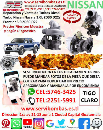 Turbo Nissan Navara 3.0 D22 Zd30/ Frontier 3.0 Zd30 Guatemal