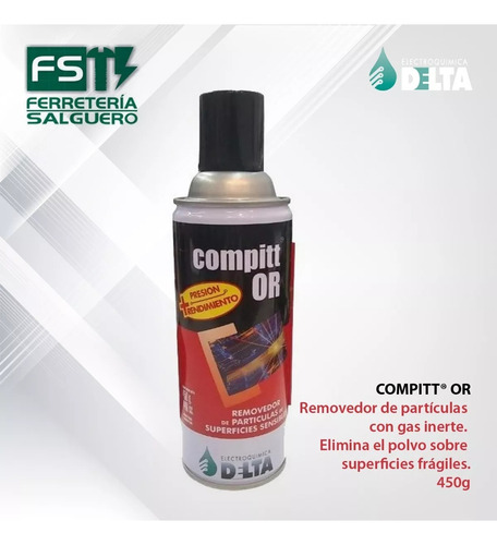 Aire Comprimido Compitt Or 450g - Elimina Polvo 100% Seguro