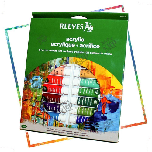 Set 24 Acrilicos Pomos10ml Reeves Pintura Artistica Premium