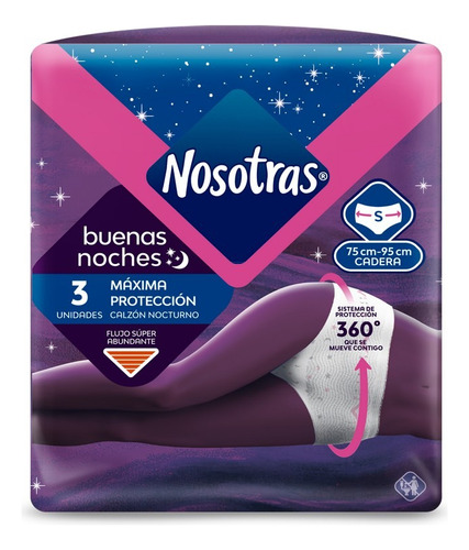 Nosotras Calzón Nocturno Desechable Protección Talla S 3 Uni