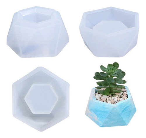 Molde De Silicona Para Macetas, Portavelas, Hielos Y Mas... Transparente