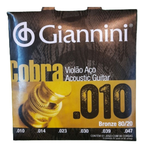 Giannini Cuerdas Guitarra Eléctrica Acero 80/20 011-52