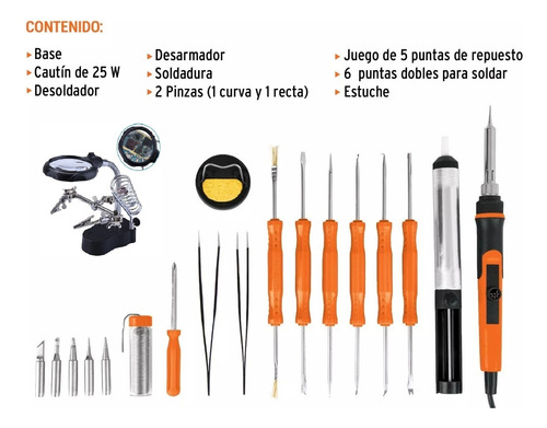 Lupa Con Luz Led Estacion De Soldar Con Kit Soldar Desoldar