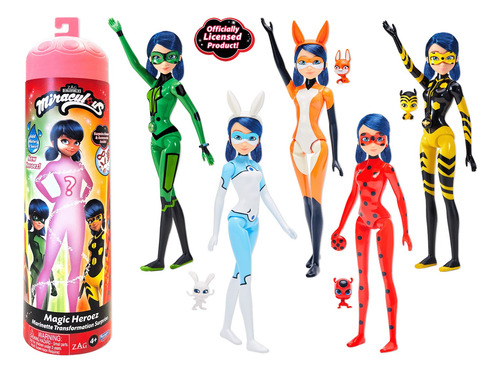 Miraculous Ladybug - Muñeca Marinette Magic Heroez Reveal