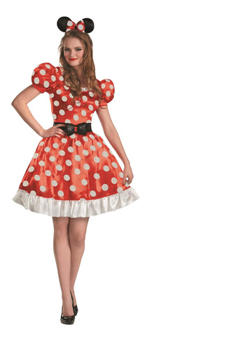 Disfraz Rojo Clasico De Minnie Mouse Para Adulto