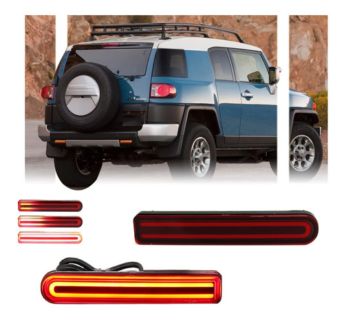 Gsowo 2 Luz Antiniebla Led Lente Roja Para Toyota Fj Cruiser