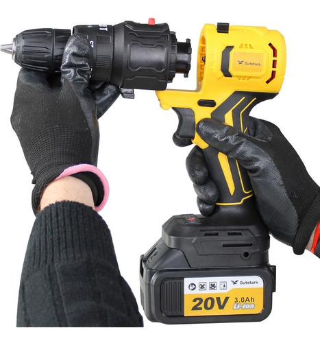 Taladro Inalambrico Tool Combo 5 En 1 Cabezales Multiusos Color Amarillo Frecuencia 2400 rpm