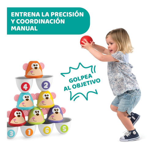 Imagen 5 de 6 de Chicco Set De Bolos Monkey Strike