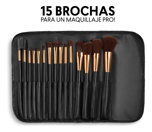 Brochas De Maquillaje Cyzone Make Up Pro 15 Piezas