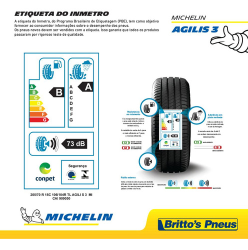 Kit 2 Pneus Michelin Aro 15 Agilis - 205/70 R15c