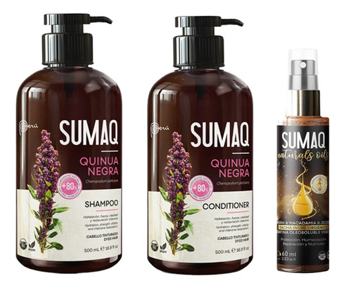 Shampoo Y Acondicionador Quinua Negra + Aceite Sacha Inchi