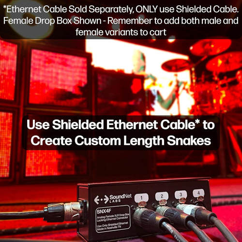 4ch Xlr Audio Over Ethernet Drop Box - 4 Channel Snake - ...