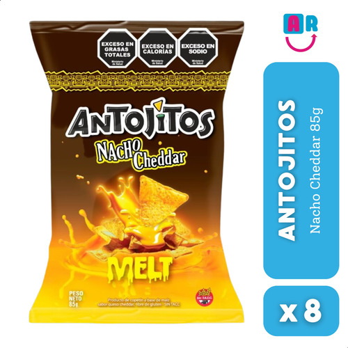 Nacho Mexicanos Antojitos Sabor Cheddar X8 Unidades