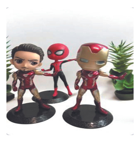 Figura Marvel Spiederman Araña Iron Man Tony Stark Coleccion (Usado)
