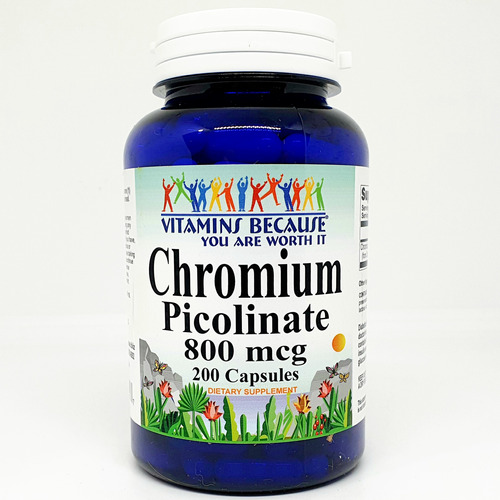 * * 2024 * Chromium Picolinate 800mcg - 200 Uds Vitamins B