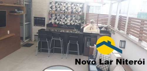 Imagem 2 de 15 de Cobertura Linear 3 Quartos Suíte Piscina Espaço Gourmet 2 Vgs Próximo Abel - 542