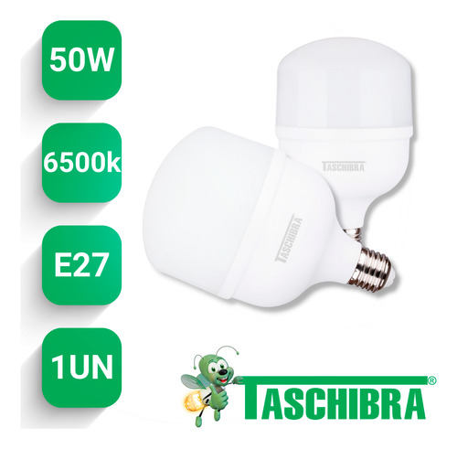 Kit 2 Lâmpadas 50w Ultra Bulbo Branca 6500k Taschibra Bivolt