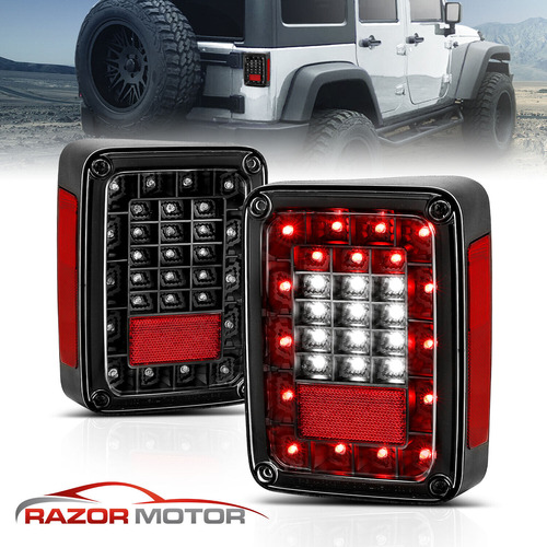 Par Mica Negro Led Jeep Wrangler Willys 2014 3.6l