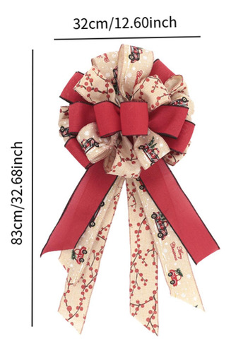 Adorno De Lazo Para De Navidad, Corona Navideña, Estilo B