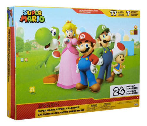 Super Mario Calendario De Adviento De Nintendo Con 17 Figur.