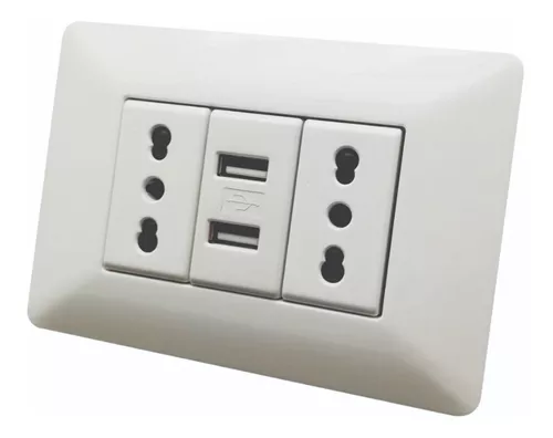 Enchufe Pared 220v. Usb Doble , Interruptor - Generico