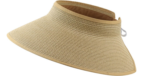 Sombrero De Paja Home Prefer Para Mujer, Upf50+, Ala Ancha,