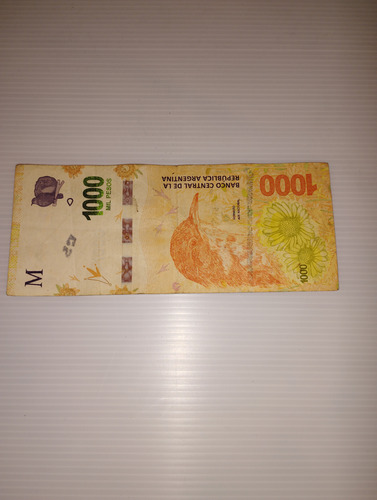 Billete De Mil Con Defectos De Impresion Serie B (Usado)
