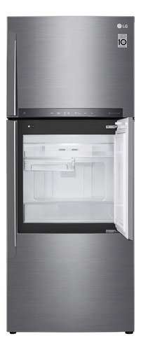 Heladera con freezer inverter LG GC-D502HLAM color silver con capacidad de 441L 220V