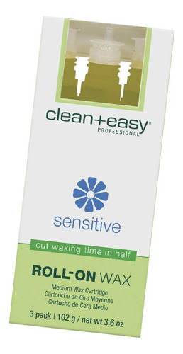 Clean + Easy Recambio De Cera Enrollable Sensible Media, Par