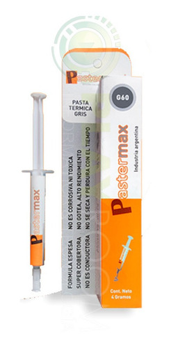 Imagen 3 de 6 de Pasta Termica Grasa Siliconada Pastermax G60 Gris