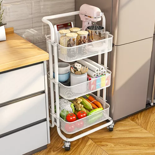 Carro organizador baño cocina con ruedas verdulero 5319 Verd