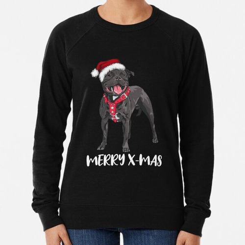 Buzo Idea De Regalo Feliz Navidad De Staffordshire Bull Terr