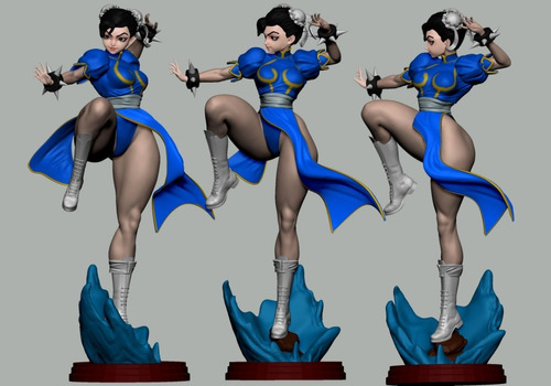 Archivo Stl Impresión 3d - Street Fighter - Chun Li Animated