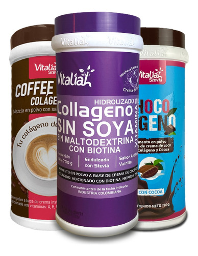 Colágeno Vainilla, Coffe Y Chocolageno - g a $55