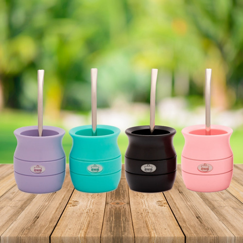 Imagen 2 de 4 de Mate Noa Bombilla Set Regalo Original Mujer Hombre Artentino