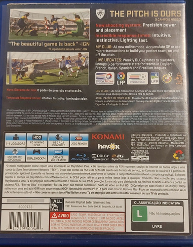 Pes 15 Pro Evolution Soccer 2015 Ps4 Midia Física (Usado)