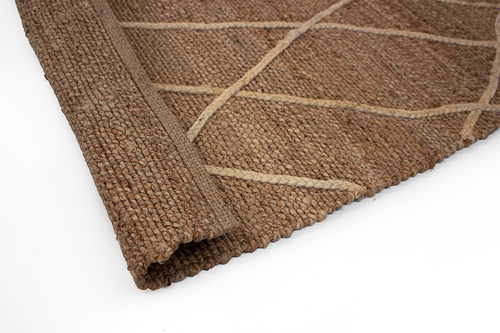 Tapete Decorativo Yute Dib Hessian 190x280 Cm Modelo Lines Ancho 190 Cm Color Marrón Claro Diseño De La Tela Lines White Largo 280 Cm