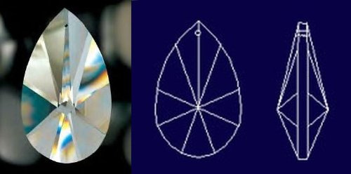 Prisma Cristal Atrapasol Forma Lagrima Plomo 30%