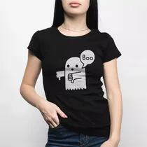 Comprar Polo Estampado Boo Fantasma Dtf Halloween Unisex Algodón