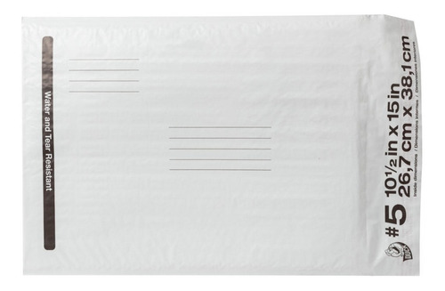 Imagen 2 de 3 de Sobre Burbuja Blanco #5 Paquete De 25pzs (26.6cm X 38.1 Cm)