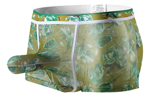 M Calzoncillos Tipo Bóxer Para Hombre Con Estampado De Seda