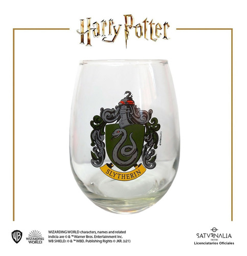 Imagen 1 de 2 de Vaso Copón Escudo Slytherin Harry Potter Oficial