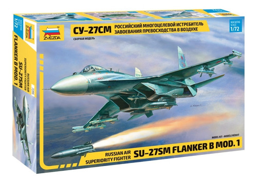 Su -27sm Flanker - B Avión Ruso By Zvezda # 7295   1/72