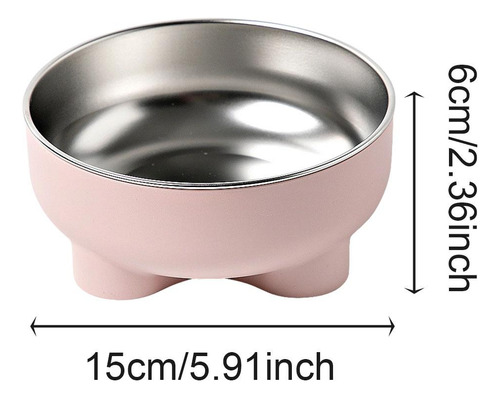 Tazón De Agua Tazón De Gato Desmontable Rosa