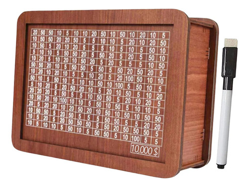 Caja De Dinero De Madera Con Números Con Alcancía Infantil